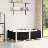 Pallet Collars 2 pcs Black 150x100 cm Solid Wood Pine 4010306