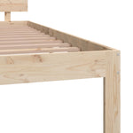 Bed Frame without Mattress Solid Wood Pine 120x200cm 810490