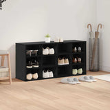 Shoe Cabinet Black Oak 103 x 30 x 51 cm Engineered Wood 875211