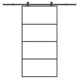 Sliding Door with Hardware Set 102,5x205 cm ESG Glass&Aluminium 3332879