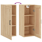 Wall Mounted Cabinet Sonoma Oak 34.5x34x90 cm Engineered Wood 830511