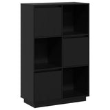 Highboard Black Solid pine wood Medium Reversible Highboard 814368