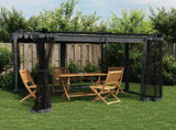 Gazebo with Mesh Walls Anthracite 3x3 m Steel 4003909