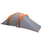 Family Tent Dome 6-Person Grey and Orange Waterproof 4009433