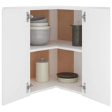 Hanging Corner Cabinet Lyon White 57x57x60 cm Engineered Wood 802537