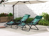 Zero Gravity Lounger Chair Set of 2, Folding Reclining Patio Chair with Padded Seat, Cup Holder, T3398P328473