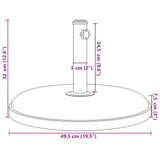 Parasol Base for 32/35/38 mm Poles 25 kg Round 368670