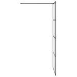 Walk-in Shower Wall with Clear ESG Glass 90x195 cm Black 151034