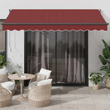 Automatic Retractable Awning Burgundy 350x250 cm 3215309