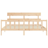 Bed Frame without Mattress 200x200 cm Solid Wood Pine 3193291