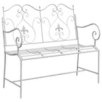 Garden Bench White 104 x 54 x 93cm Steel 42008112