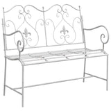 Garden Bench White 104 x 54 x 93cm Steel 42008112