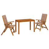3-Piece Garden Dining Set 3 pcs Natural Solid Acacia Wood 3434605