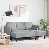 Sofa Set 2 pcs Light Grey 173 x 131 x 67 cm Fabric 3329252
