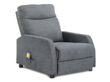Fabric With 6-Point Massage Heating Function Recliner Light Gray 82079157