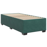 Box Spring Bed with Mattress Dark Green 90x200 cm Velvet 3286225