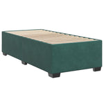 Box Spring Bed with Mattress Dark Green 100x200 cm Velvet 3286249