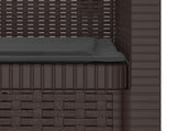 1-Seater Armchair with Cushion Rattan Look PP Brown 8011857