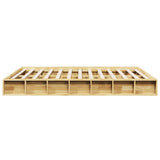 Bed Frame without Mattress 150x200 cm Solid Wood Oak 3324124