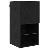TV Wall Units with LED with LED 6 pcs Black Oak Engineered Wood 3402957