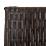 Room Divider 5 Panels Brown Poly Rattan 365349