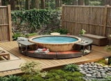 Hot Tub Surround Grey Poly Rattan 46459
