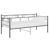 Sofa Bed Frame without Mattress Black Metal 90x200 cm 324767