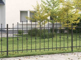 Spike Fence Asten Black 200 x 150 cm Powder-Coated Steel 42030087