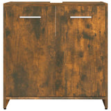 Bathroom Cabinet Smoked Oak 60x33x60 cm Engineered Wood 815525