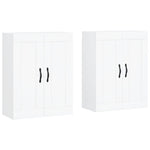 Wall Mounted Cabinets 2 pcs White Engineered Wood 3198009