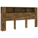 Headboard Cabinet Smoked oak Engineered wood 200 x 18.5 x 104.5 cm 817279