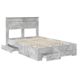 Bed Frame Concrete Grey 120 x 200 cm Engineered Wood 3410014