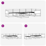 Outdoor Sofa Set 6 pcs Natural Solid Acacia Wood 3382572
