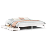 Bed Frame with Drawers without Mattress White 180x200 cm Super King 3301955