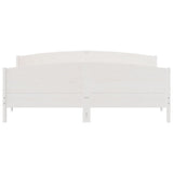 Bed Frame without Mattress White 200x200 cm Solid Wood Pine 3216162