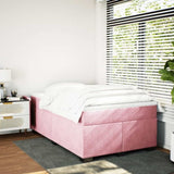 Box Spring Bed with Mattress Pink 120x200 cm Velvet 3285280