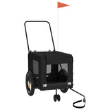 Pet Bike Trailer Black Oxford Fabric and Iron 93933