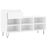 Shoe Cabinet High Gloss White 102x36x60 cm Engineered Wood 831366