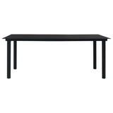 7 Piece Outdoor Dining Set PVC Rattan Black 3058287