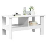 Coffee Table White 90 x 50 x 45 cm Engineered Wood 8000252
