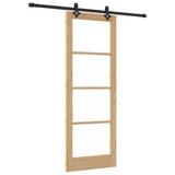 Sliding Door ORKDAL Natural and Black 78 x 211 cm 3332161