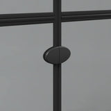 Walk-In Shower Wall Folding Black 80 x 6.5 x 190 cm 42017964