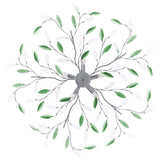 ZNTS Ceiling Lamp with Acrylic Crystal Leaf Arms for 5 E14 Bulbs Green 289241