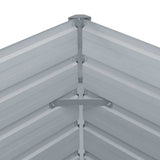 Garden Raised Bed Galvanised Steel 240x40x77 cm Grey 47040