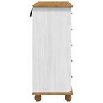Chest of Drawer ASKIM White 91 x 40 x 95.5 cm Solid Pine wood 4105420
