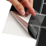 Herringbone Tile 10 pcs Black 30 x 30 cm Polyurethane and PET 42021283