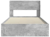 Bed Frame with Storage and Headboard Concrete Grey 90 x 200 cm 3414338