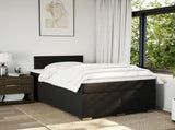 Box Spring Bed with Mattress Black 120x200 cm Fabric 3285850