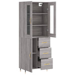 Highboard Grey Sonoma 69.5x34x180 cm Engineered Wood 3198455
