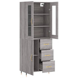 Highboard Grey Sonoma 69.5x34x180 cm Engineered Wood 3198455